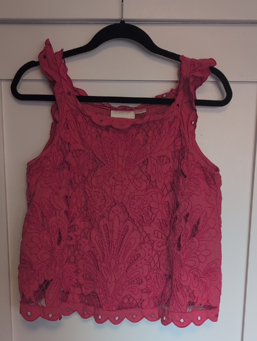 Anthropologie Maeve Coral Lace Camisole Tank